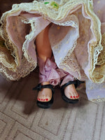 Vintage Doll in Purple Dress