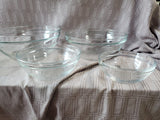 9 Piece Duralex Clear Glass Nesting Mixing Bowl Set