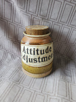 Pottery "Attitude Adjustments" Jar