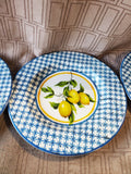 Set of 4 Colonial Williamsburg Lemon Melamine Salad Plates