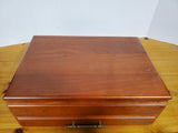 Vintage Wooden Silverware Chest Box
