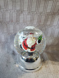 Light Up Santa Claus Snow Globe WORKS