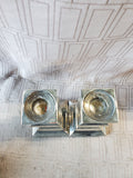 Pair of Metal Tapered Candlesticks