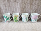 Set of 4 Horchow Collection Botanical Mugs
