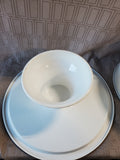 White and Black Enamel Cake Stand