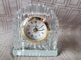 Michael Fina Fifth Avenue Clear Glass Desk Clock WORKS