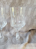 Set of 5 Signed Crystal Wine Goblets