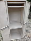 Plastic Garage Storage Cabinet w/Four Adjustable Shelves