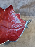 Julia Knight Grape Leaf Pomegranate Enamel and Aluminum Candy Bowl