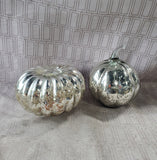 Pair of Mercury Glass Pumpkins