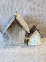 Pair of Wooden Birdhouses AS IS—READ DESCRIPTION CAREFULLY**