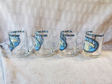 Set of 4 Cera Clear Glass "Saloon" Beer Mugs