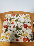 20 Piece Reversible Red and Yellow Floral Quilted Placemat and Fabric Napkin Set