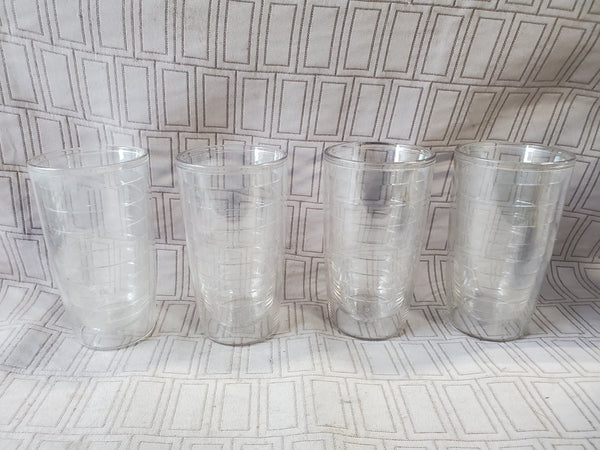 (A) Lot of 4 Clear Tervis Double Walled Tumblers (2 AVAILABLE PRICED INDIVIDUALLY AT $15 EACH)