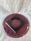 Amethyst Glass Round Serving Platter