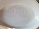 California Pottery White Soup Tureen with Ladle