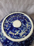 Bennington Pottery Blue Spongeware Large Batter Bowl (CCC)