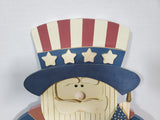 Wooden Americana Uncle Sam Plaque