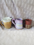 Lot of 3 Pottery Mugs