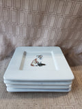 Set of 4 World Market Woodland Animal Salad Plates