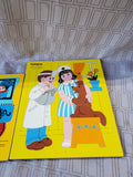(D) Pair of Vintage Playskool Wood Puzzles