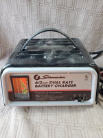 Schumacher 6/2 AMP Dual Rate Battery Charger POWERS ON/NO FURTHER TESTING