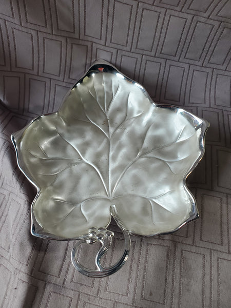 Silverplate Leaf Candy Dish