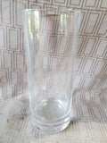 Heavy Clear Glass Cylindrical Vase