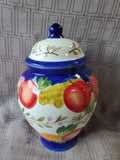 Hand Painted Ceramic "Biscotti" Jar