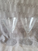 Set of 4 Clear Glass Wine Glasses