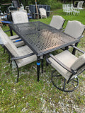 Hampton Bay 6-Piece Black Aluminum Outdoor Dining Set