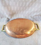 Vintage Paul Revere Copper and Brass Au Gratin Pan
