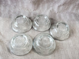 Set of 5 Clear Glass Berry Bowls