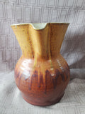 Signed Glazed Pottery Pitcher