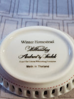 (A) Andrea by Sadek Colonial Williamsburg "Winter Homestead" Trinket Dish
