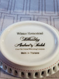 (A) Andrea by Sadek Colonial Williamsburg "Winter Homestead" Trinket Dish