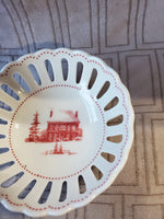 (B) Andrea by Sadek Colonial Williamsburg "Winter Homestead" Trinket Dish