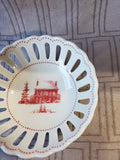 (B) Andrea by Sadek Colonial Williamsburg "Winter Homestead" Trinket Dish