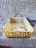 Hand Woven Grass Double Handle Basket