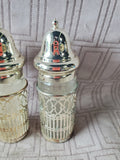 Metal and Glass Salt and Pepper Shakers