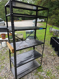 6-Tier Black Metal Garage Shelving Unit