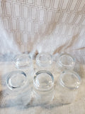 Set of 6 Etched Clear Glass Scottish Thistle Lowball Glasses