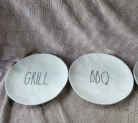 (C) Set of 4 Rae Dunn Melamine by Magenta Salad Plates