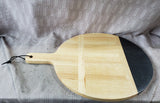 Two Toned Black and Light Wood Cheese Board