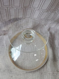 Gold Toned Rim Glass Compote Dish