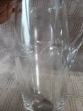 Etched Clear Glass Pitcher