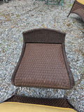 Lloyd Loom Wicker Chair and Ottoman Set w/Cushions