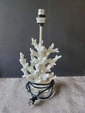 Faux White Coral Table Lamp WORKS
