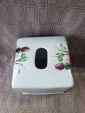 Ceramic Floral Tissue Box Cover