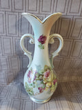 Double Handled Floral Bud Vase